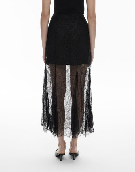 WITCHERY (BN) Lace panel maxi skirt! 16