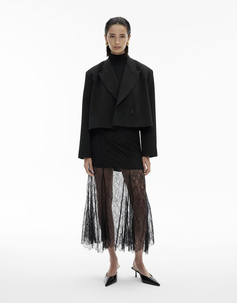 WITCHERY (BN) Lace panel maxi skirt! 16