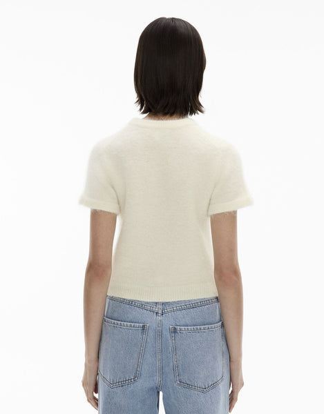 WITCHERY - Soft alpaca blend fluffy knit tee! 16