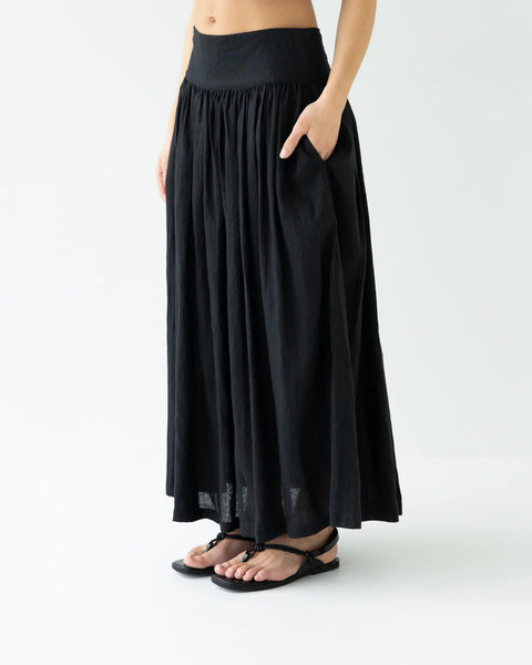 SOPHIE (LN) Gathered linen maxi skirt! 12