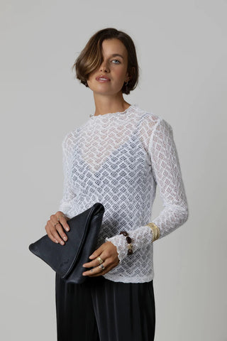 MAX (LN) "Indiana" lace stretch L/S tee! 14
