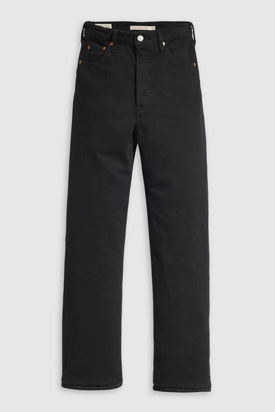 LEVI'S "Ribcage" straight ankle black jean! 34