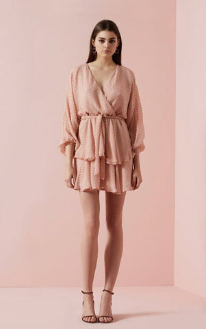 RUBY "Lina" tufted silk mini dress! 10-12