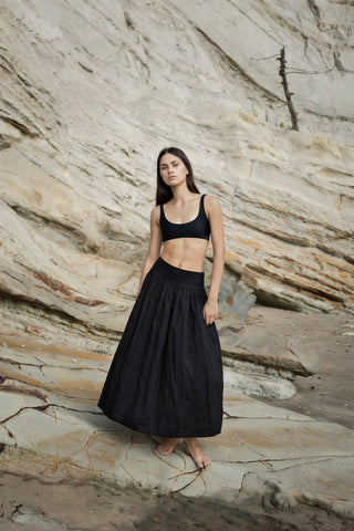 SOPHIE (LN) Gathered linen maxi skirt! 12