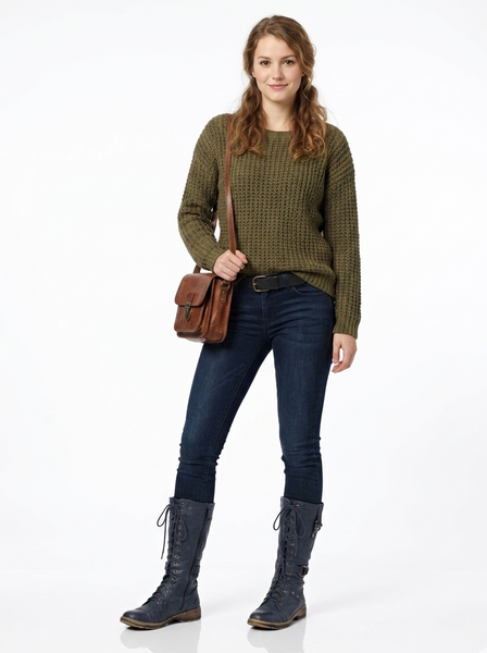MAHER - Navy fleece lined combat boot! 40