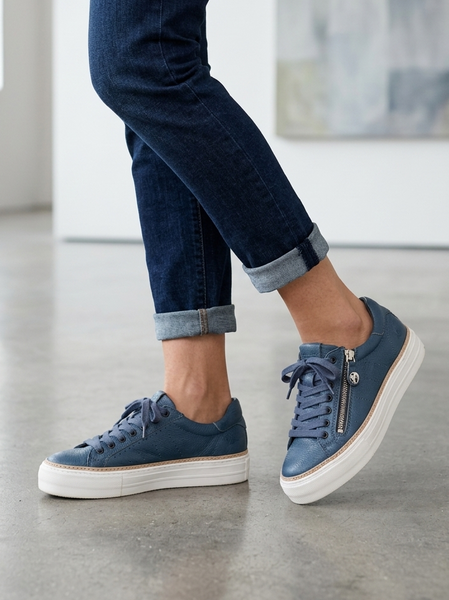 DEUCE "Pulse Zip" platform leather sneakers! 37