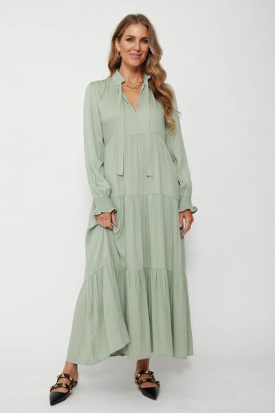 STELLA & GEMMA (BN) Claudia maxi dress - Sage! 8-10