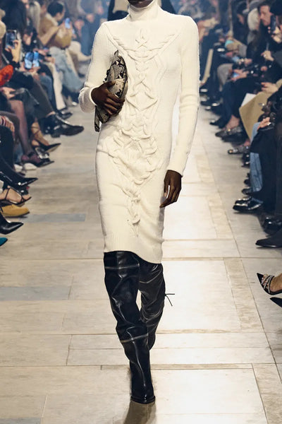 ISABEL MARANT (LN) "Adrienne" merino cable knit dress! 10