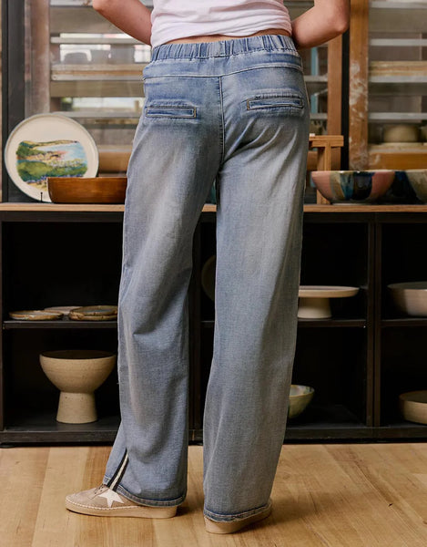 ITALIAN STAR - Glam track navy stripe jean! 14