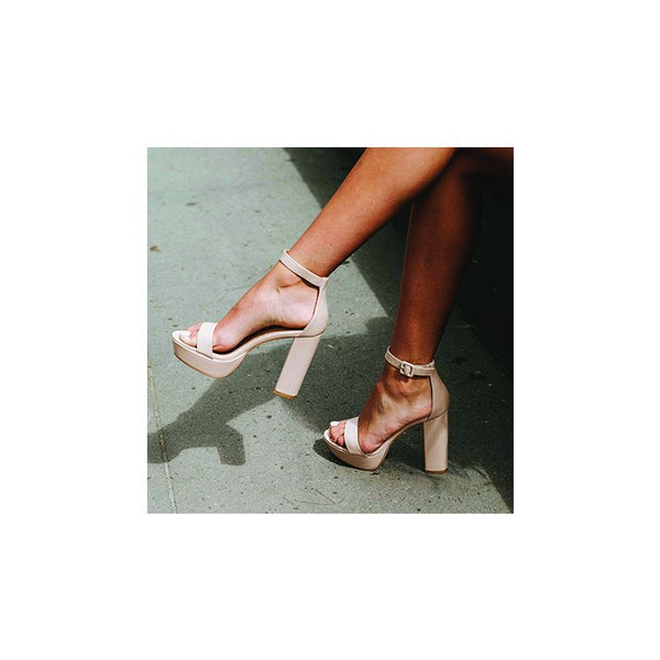 NOVO "Ladysmith" nude block heels! 9