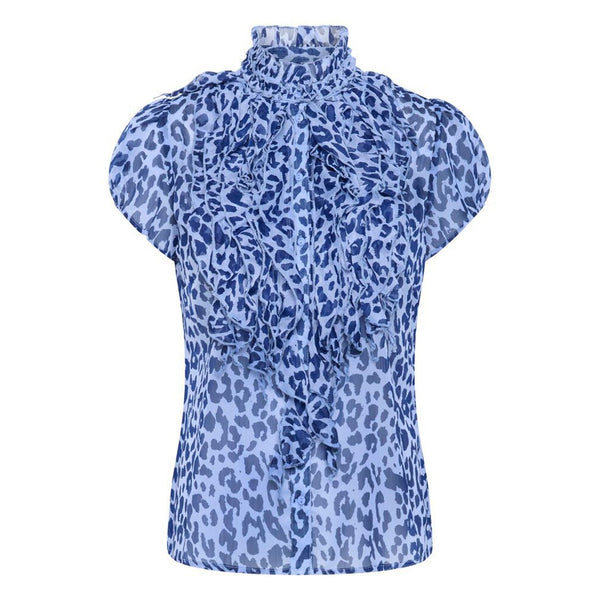 SAINT TROPEZ "Lilja crinkle s/s" ruffle shirt! 14