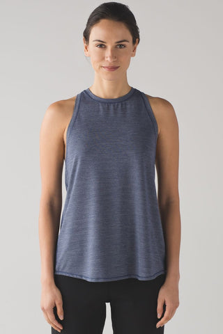 LULULEMON "Hot Like Agni" racerback tank - Navy marle! 10-12