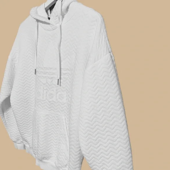 ADIDAS (LN) "Trefoil" quilted hoodie! 12