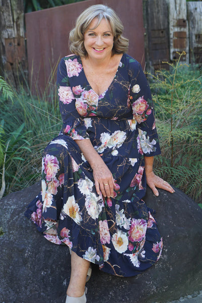 ANNAH S (LN) Magic dress - Ink floral ! 12