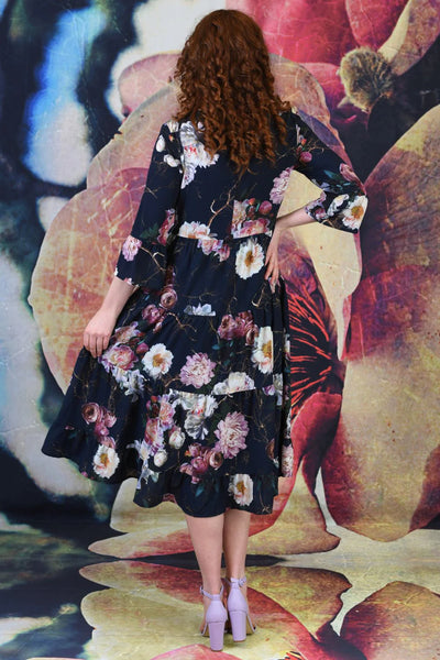ANNAH S (LN) Magic dress - Ink floral ! 12