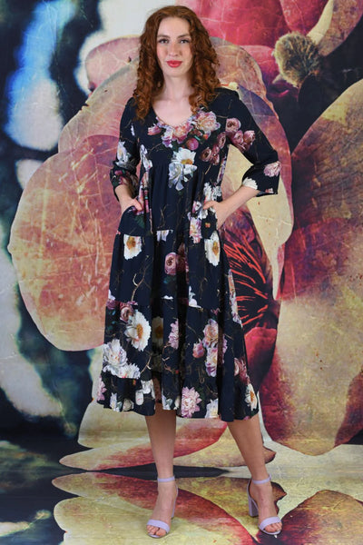 ANNAH S (LN) Magic dress - Ink floral ! 12