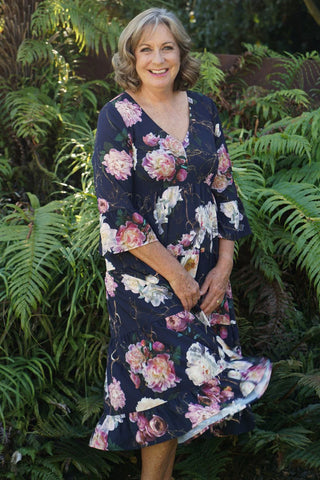 ANNAH S (LN) Magic dress - Ink floral ! 12