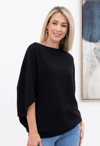NATIVE WORLD (LN) NZ - Merino possum split sleeve poncho! 14-16