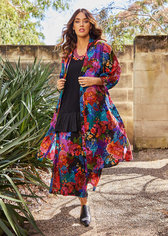 TS (LN) Floral shirt dress/duster! 14-16