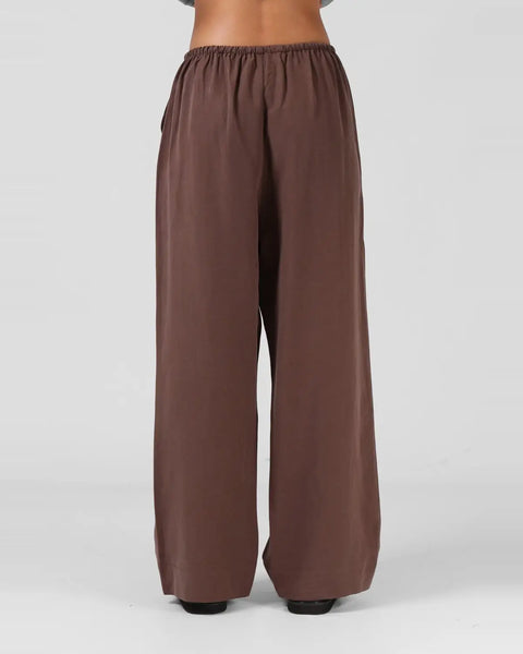 RPM - Wide leg tencel + linen Norma pant - Chocolate! 12