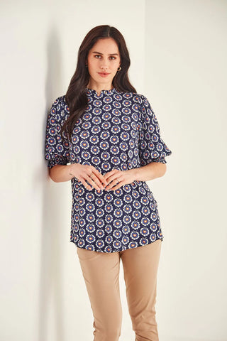 LEMON TREE - Susana top - Navy print! 10