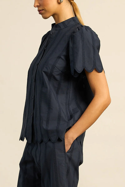 ZOE KRATZMANN (LN) Broiderie Pier top - Midnight! 16