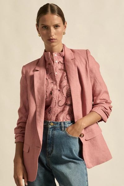ZOE KRATZMANN (LN) Prevail linen jacket - Pink clay! 10-12