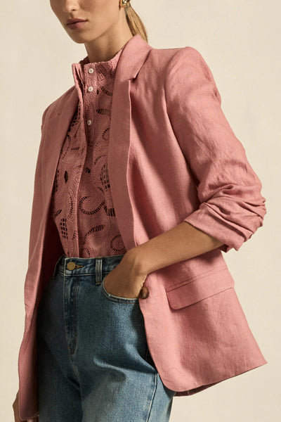 ZOE KRATZMANN (LN) Prevail linen jacket - Pink clay! 10-12