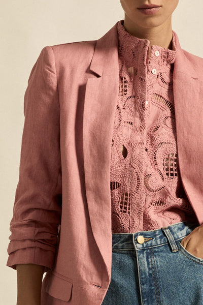 ZOE KRATZMANN (LN) Prevail linen jacket - Pink clay! 10-12