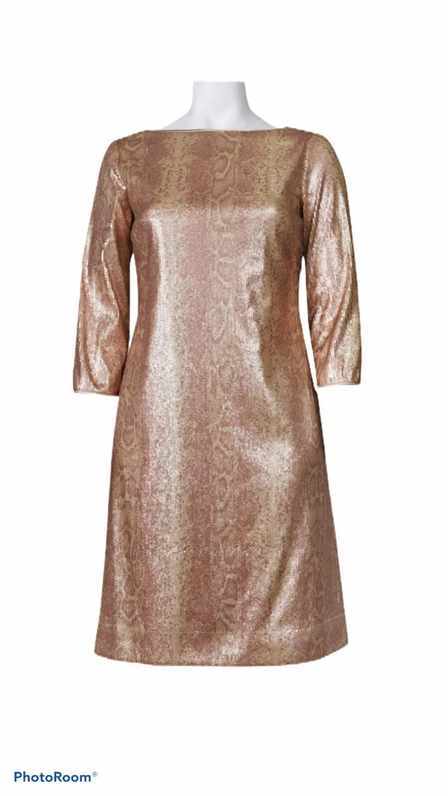 tahari gold sequin dress Tahari The Angelina Sequined Midi Dress