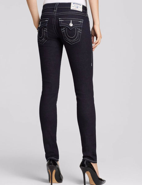 TRUE RELIGION "Skinny W/Flaps" low rise jean! 27/9