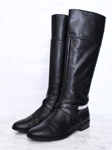 ALFANI "Egila" extended calf leather boots! 8M