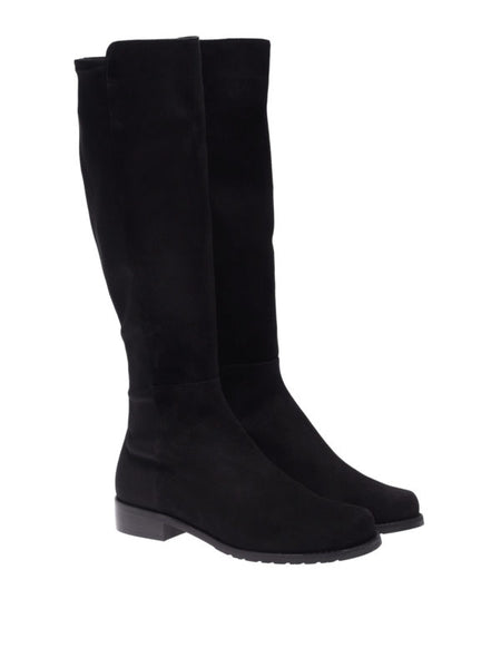 STUART WEITZMANN "Half half" Suede + stretch panel boots! 38.5