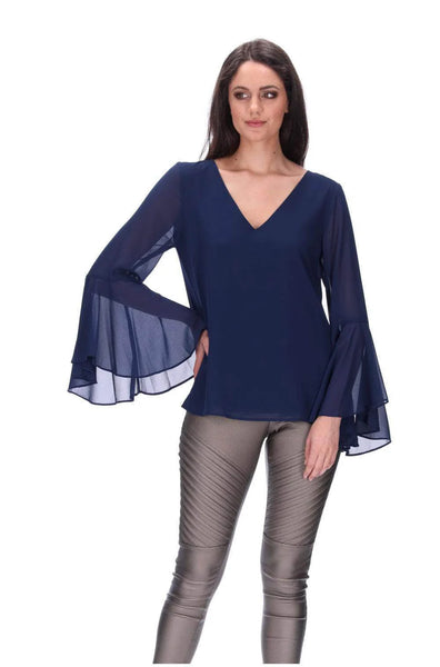 PRETTY BASIC by Augustine "Kennedy" flare sleeve top! 14