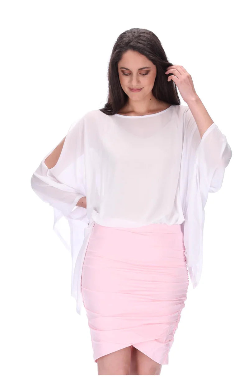 PRETTY BASIC by Augustine Blush pink meow skirt Long 8
