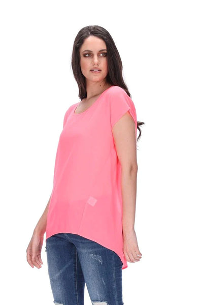 PRETTY BASIC "Promise" tee - Fluro pink! 10