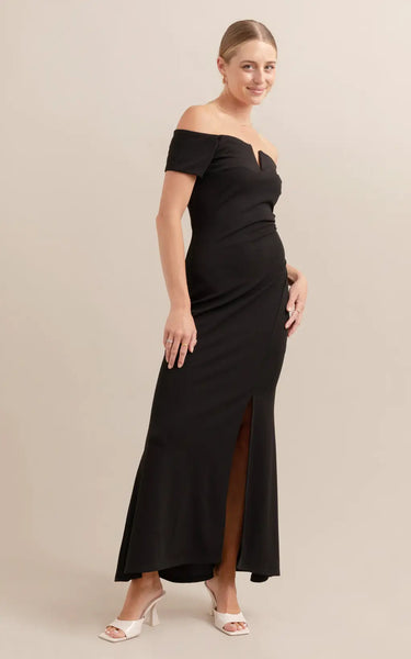 PAGANI (BN) Textured scuba off the shoulder gown! 16