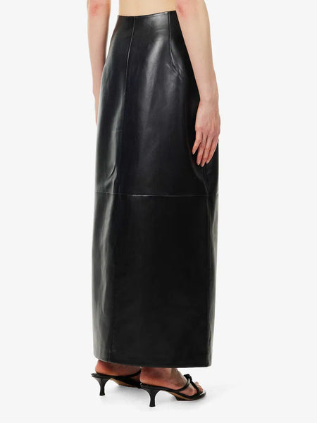 THE FRANKIE SHOP (LN) Crossover faux leather maxi skirt! 8
