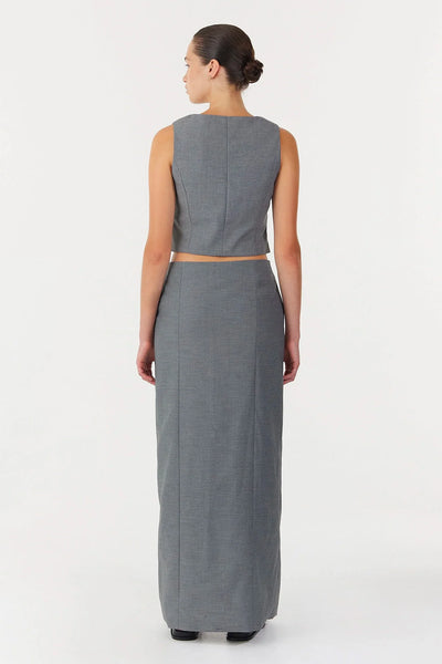 THIRD FORM (LN) Wool blend tailored maxi skirt - Smoke! 14