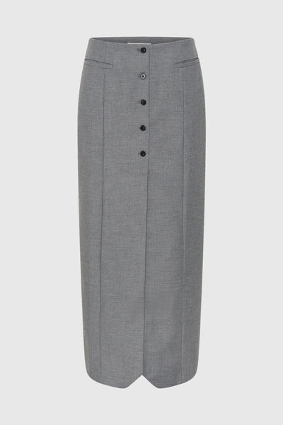 THIRD FORM (LN) Wool blend tailored maxi skirt - Smoke! 14