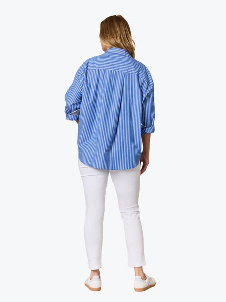 THREADZ (LN) Cabo blue stripe shirt! 18