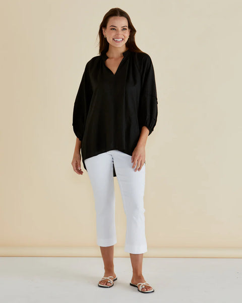 BETTY BAISCS (LN) Linen blend Grazia blouse! 10-12