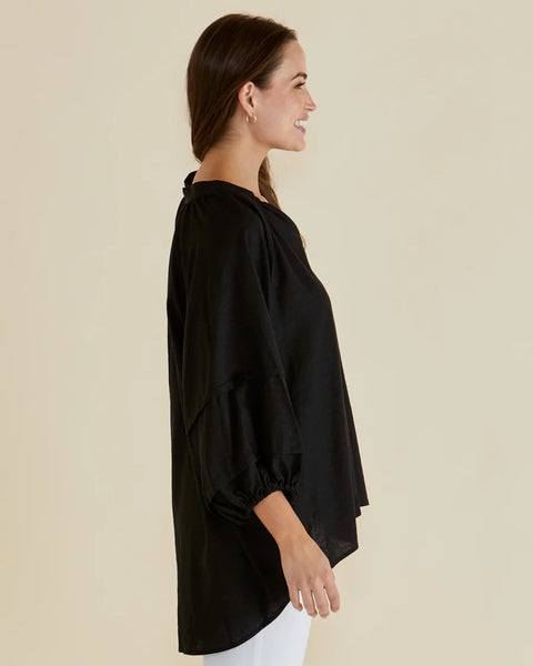 BETTY BAISCS (LN) Linen blend Grazia blouse! 10-12