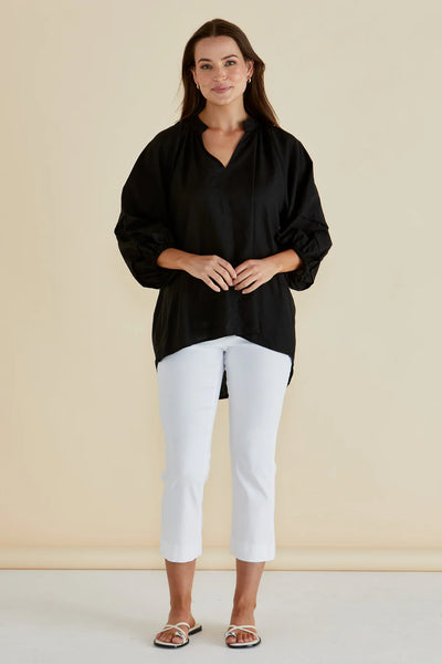 BETTY BAISCS (LN) Linen blend Grazia blouse! 10-12
