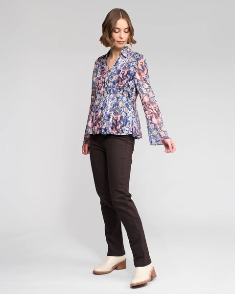 VASSALLI (LN) Metallic floral Rhea print shirt! 14