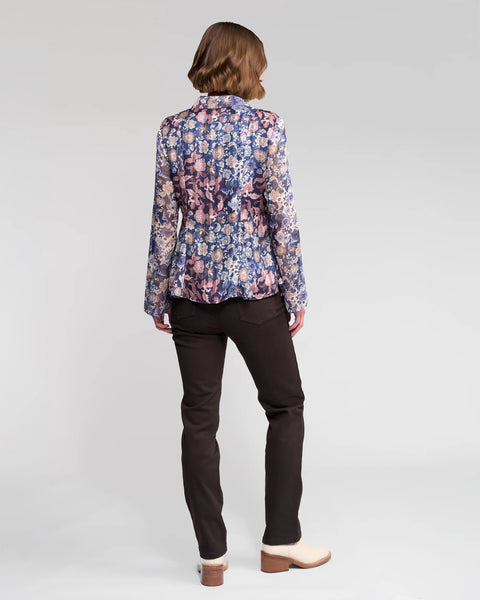 VASSALLI (LN) Metallic floral Rhea print shirt! 14