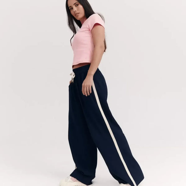 TAYLOR SPORT - Weekender side stripe pant - Navy! 16