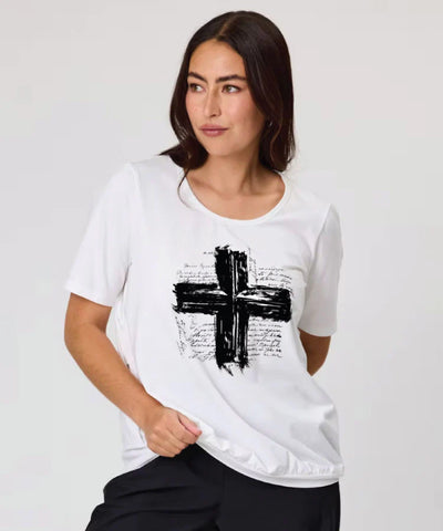 DUO (LN) June pleat tee - Cross print! 14