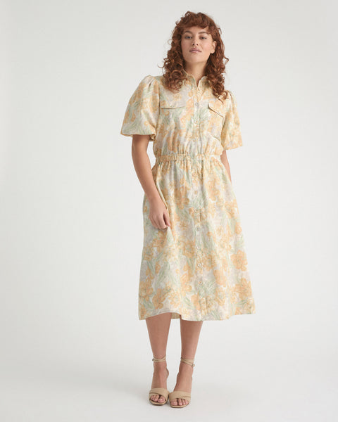 WITCHERY - Vintage floral puff sleeve shirt dress! 8-10