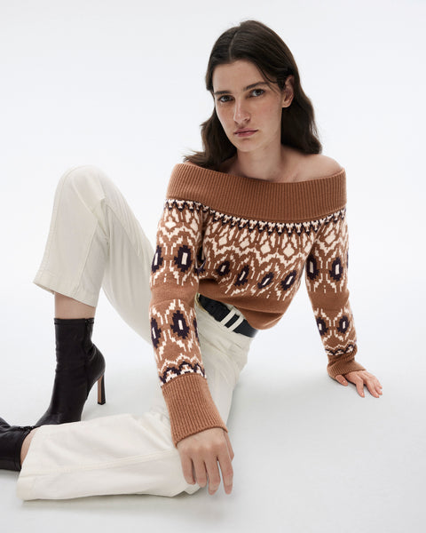 WITCHERY (LN) Wool + cashmere Fair isle knit! 14